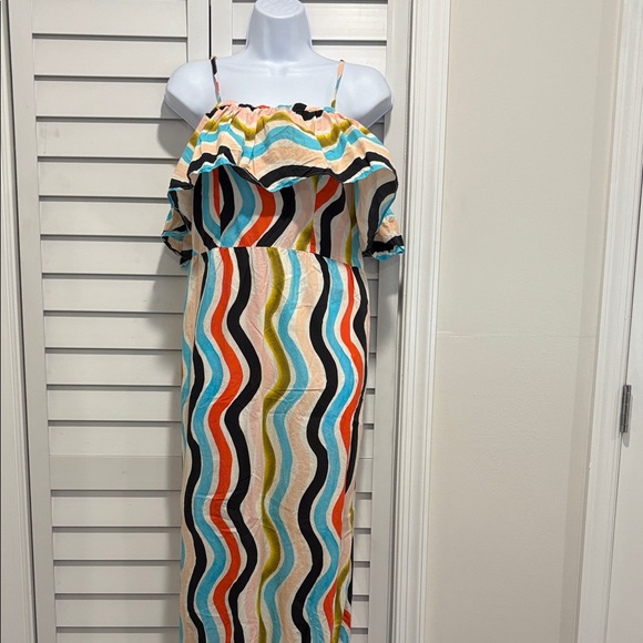 FARM Rio Multicolor Wave Backless Dress - Picture 5 of 6